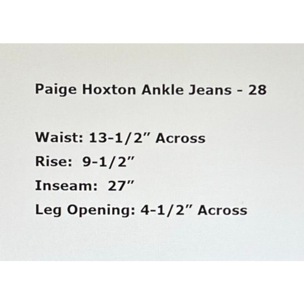 Paige Jeans Women's Size 28 Medium Wash Hoxton Ankle - Picture 9 of 9